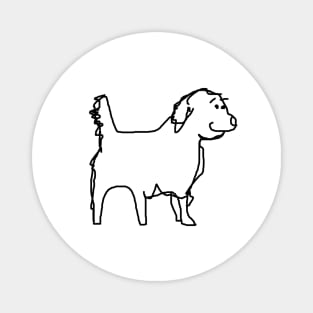 Ruff Dog Doodle Magnet